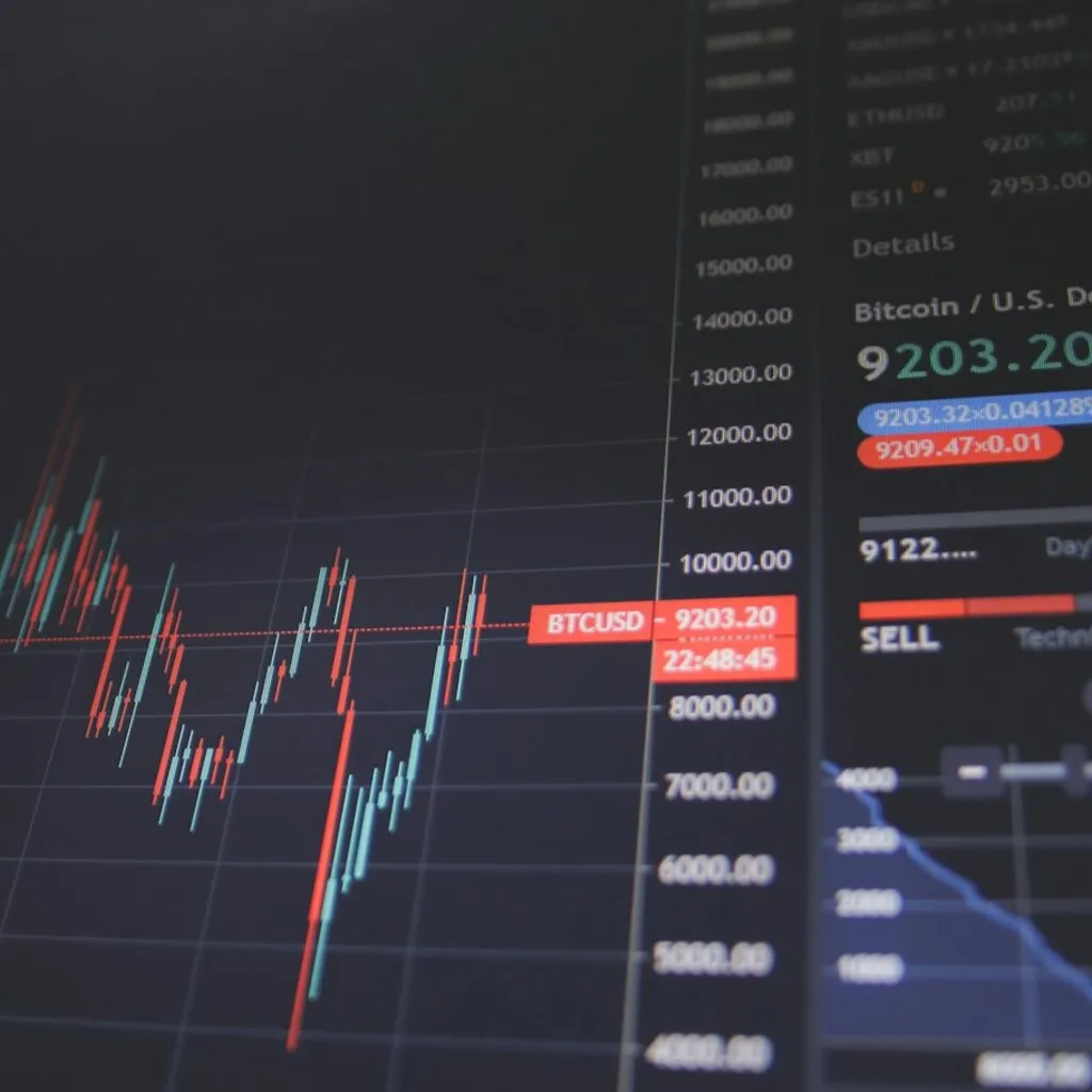 Écrans de trading et graphiques de marchés financiers
