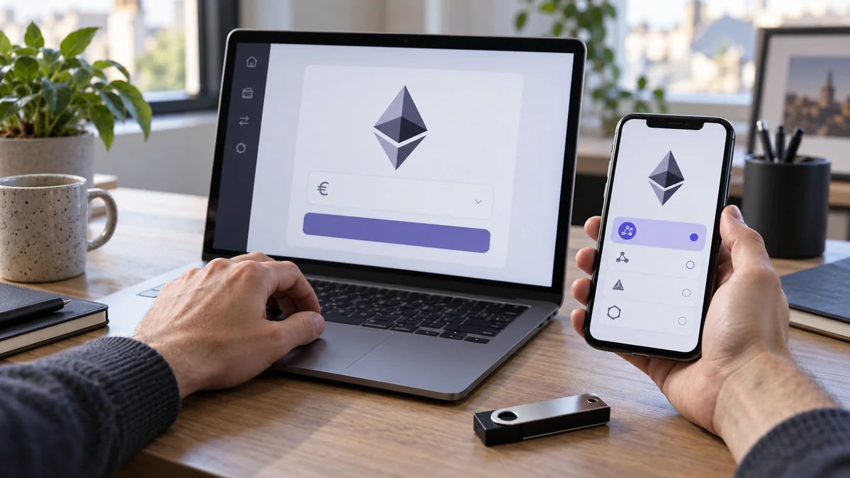 Achat d’Ethereum sur ordinateur et transfert vers un wallet personnel