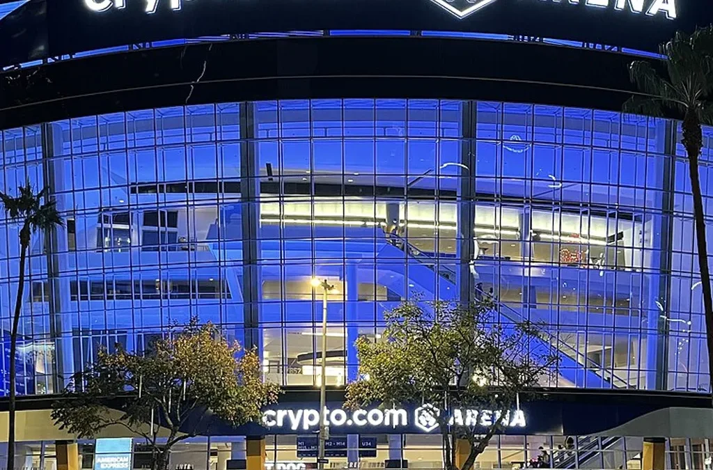 Façade du Crypto.com Arena à Los Angeles