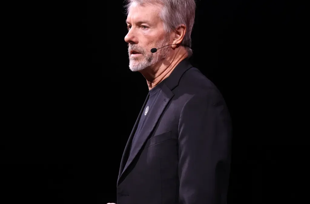 Michael Saylor, président exécutif de Strategy, sur scène