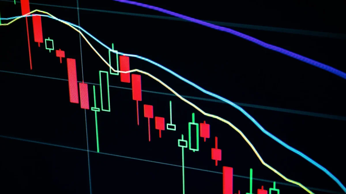Graphique de trading et marchés financiers