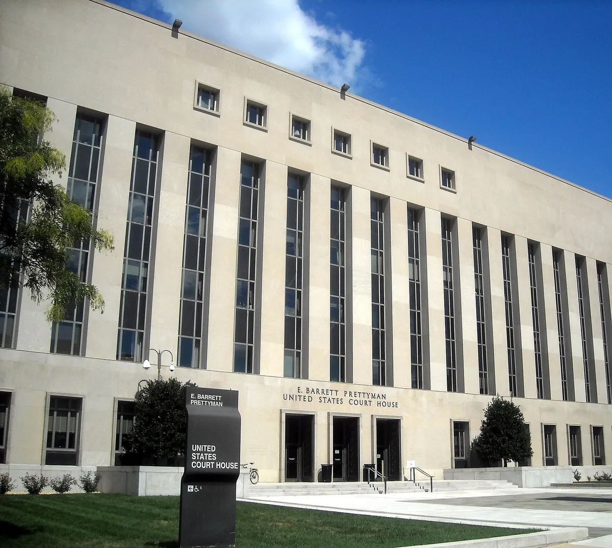 Le tribunal fédéral E. Barrett Prettyman à Washington, siège du tribunal du district de Columbia